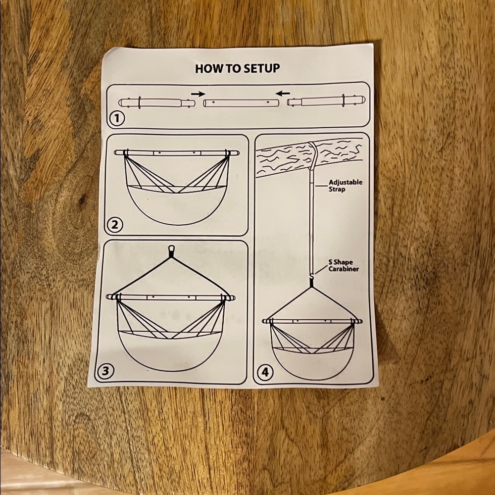 Stylish Adjustable Hanging Chair with S-Shape Carabiner